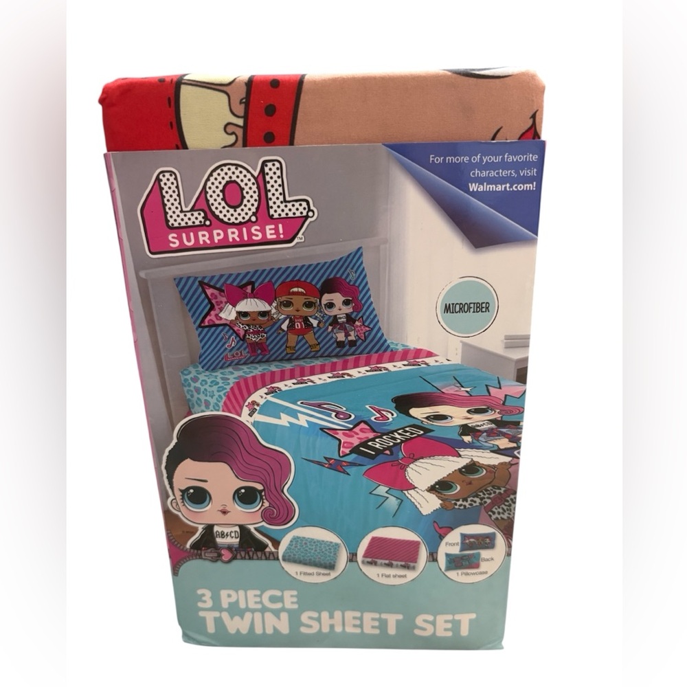 NWT L.O.L. Surprise Kids Bedding Sheet Set, Twin - 3 Piece